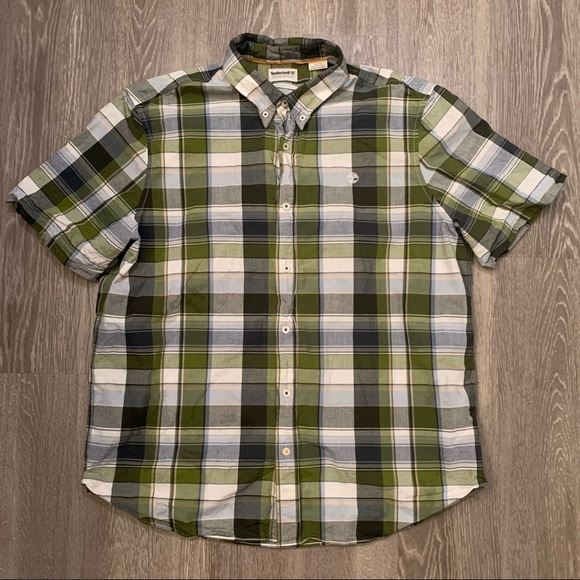 Timberland Other - Timberland Button Down Plaid Regular Fit Short Sleeve Shirt Men’s Size XL